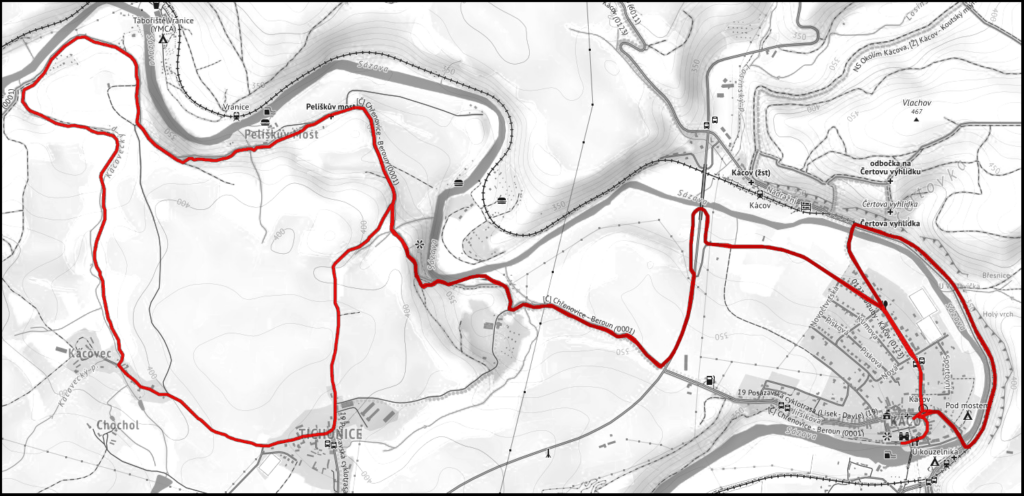 Mapa Devatenáctka